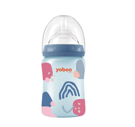 temperature sensing glass milk bottle
