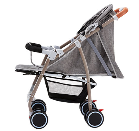 yb 0067 folding baby buggy grey 2